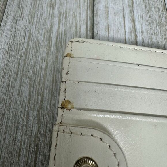 Kate Spade Ivory Black Bow Fold Up Mini Wallet Card Holder ID Case Snap Close - Picture 6 of 12